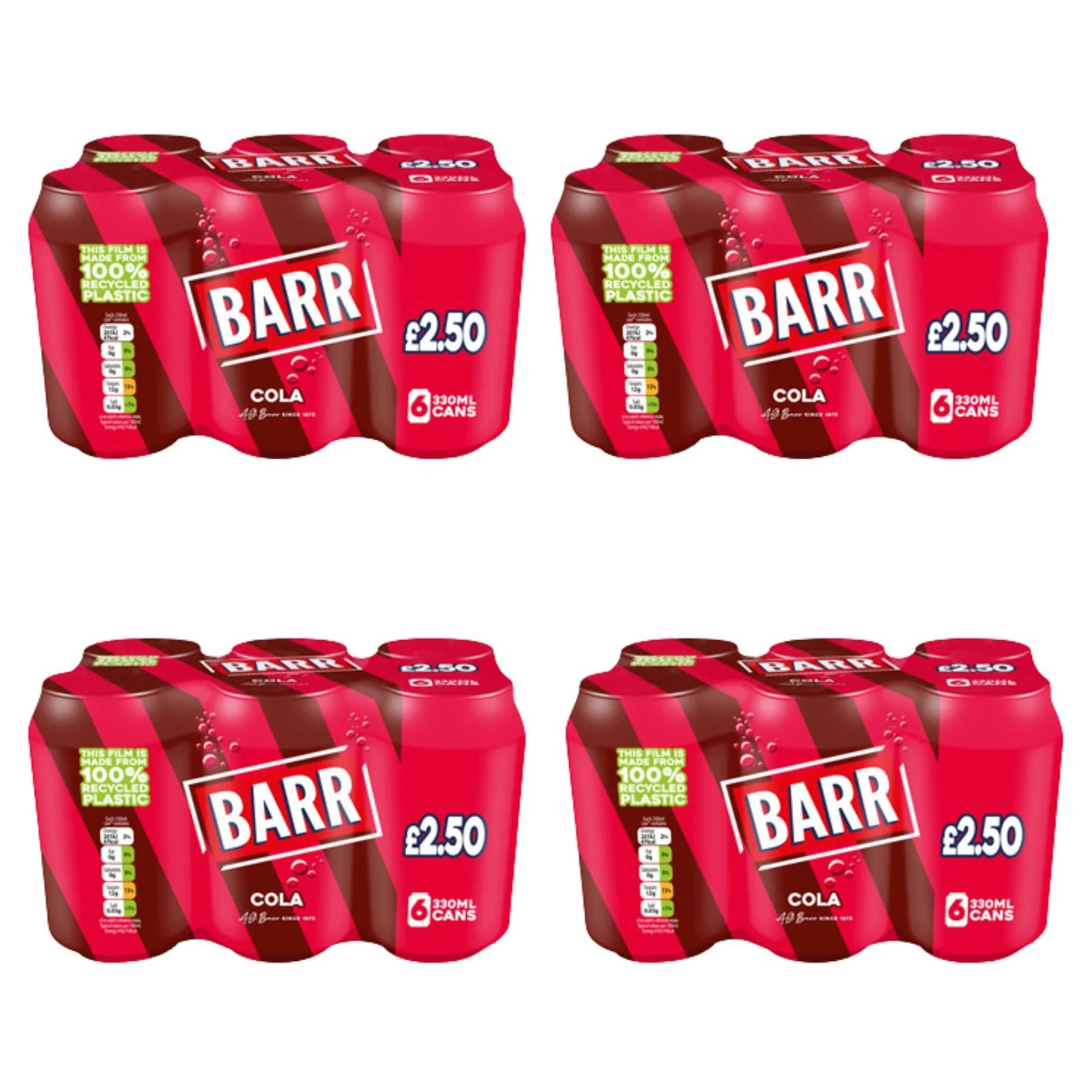 Barr Cola Pm 2.50 330ml 6 Pack (Box of 4)
