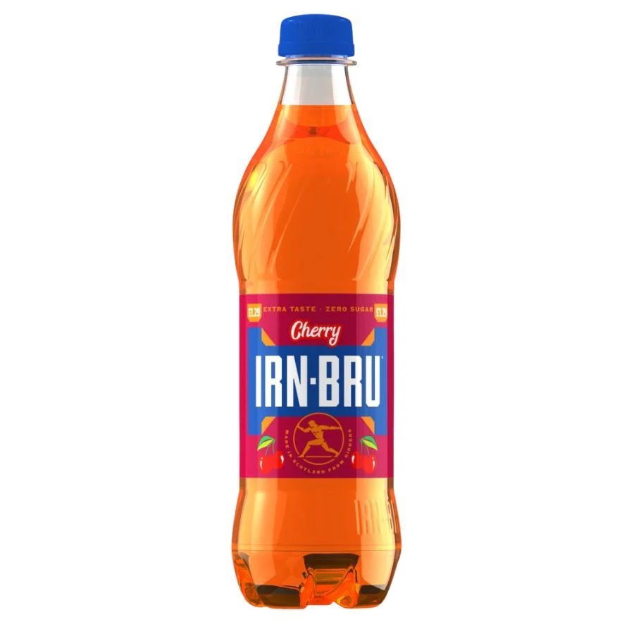 Barr Irn-Bru Cherry Zero Sugar Soft Drink (12 x 500ml) - Image 2