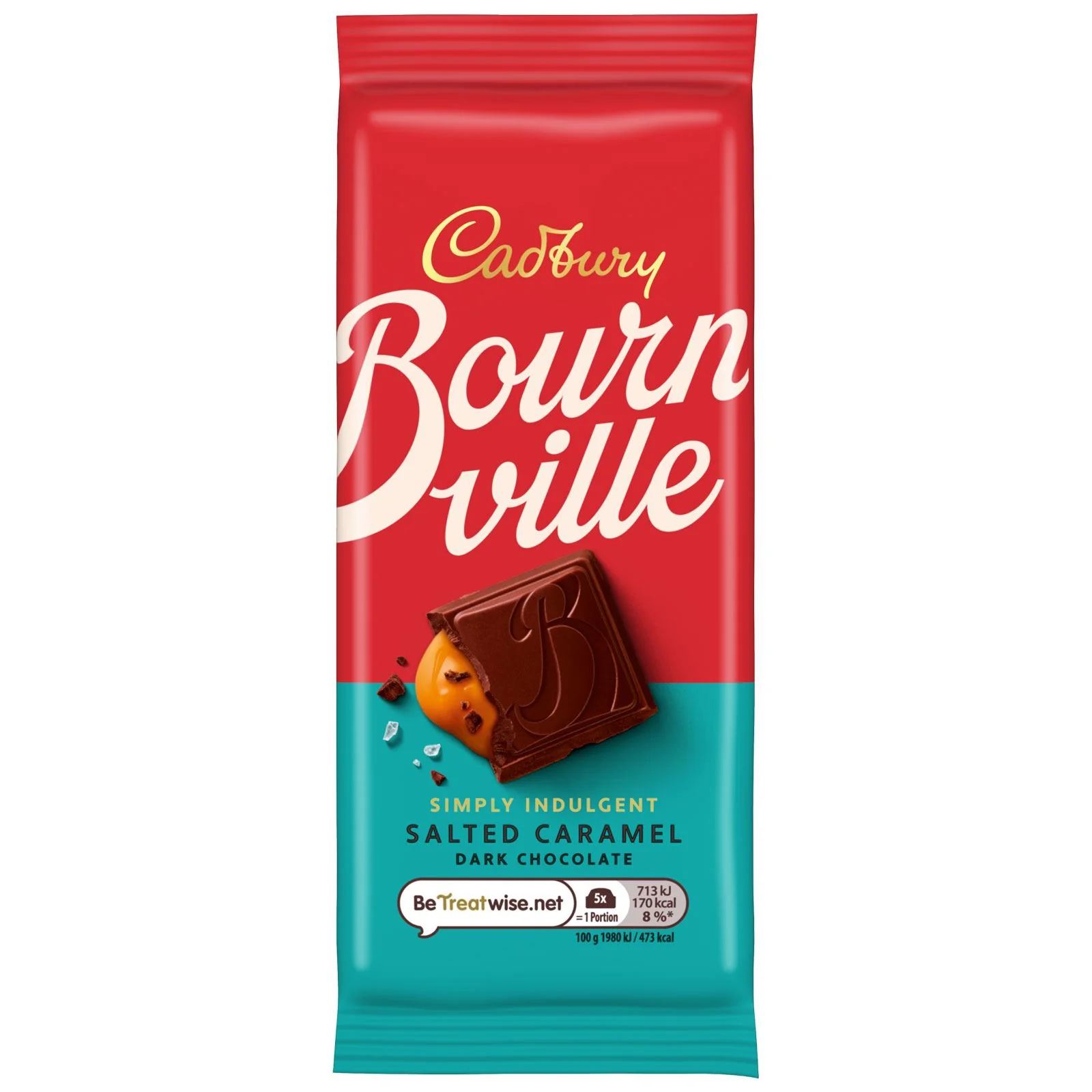 Cadbury Bournville Salted Caramel Dark Chocolate Bar (18 x 110g) - Image 2