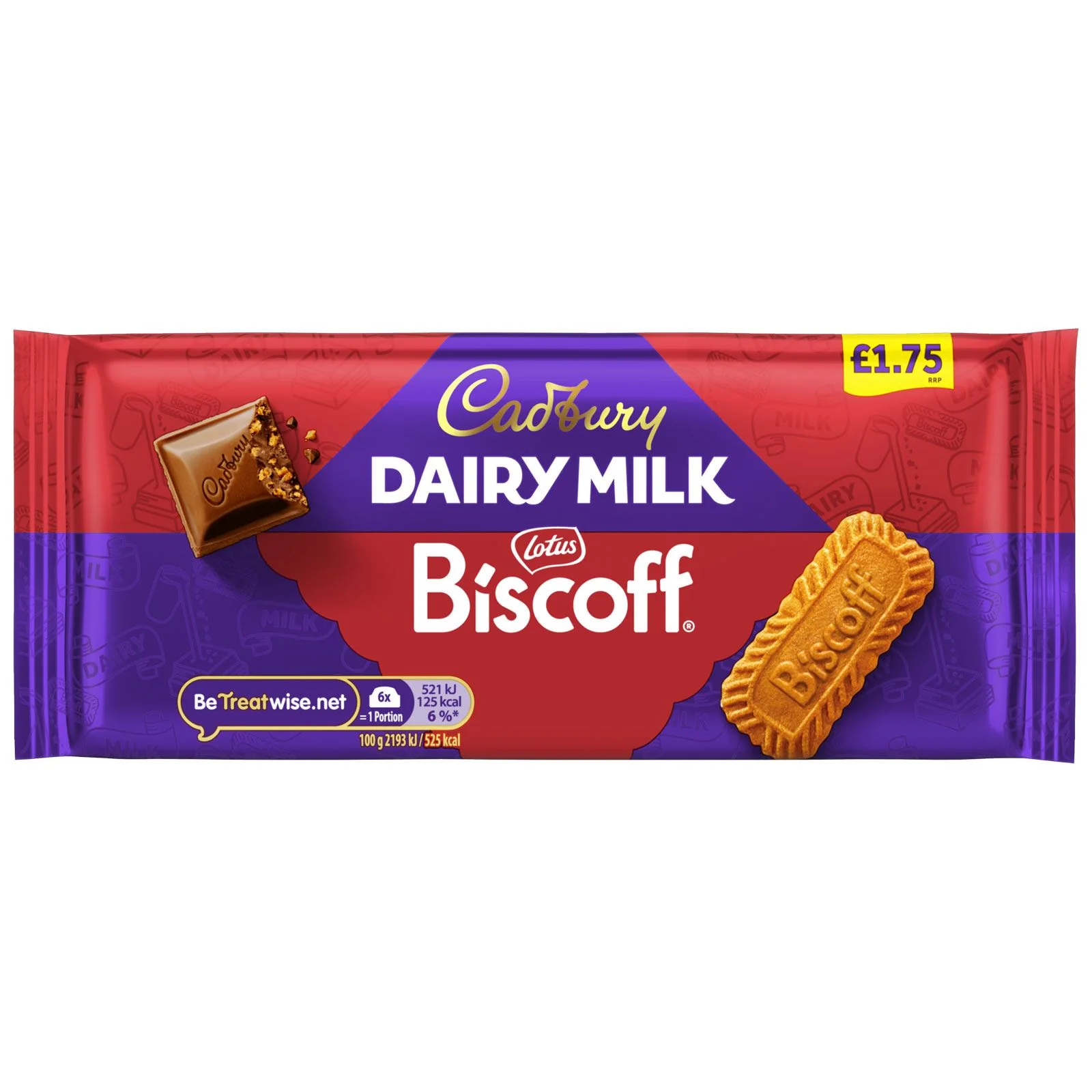 Cadbury Dairy Milk Biscoff Chocolate Bar (21 x 95g) - Image 2