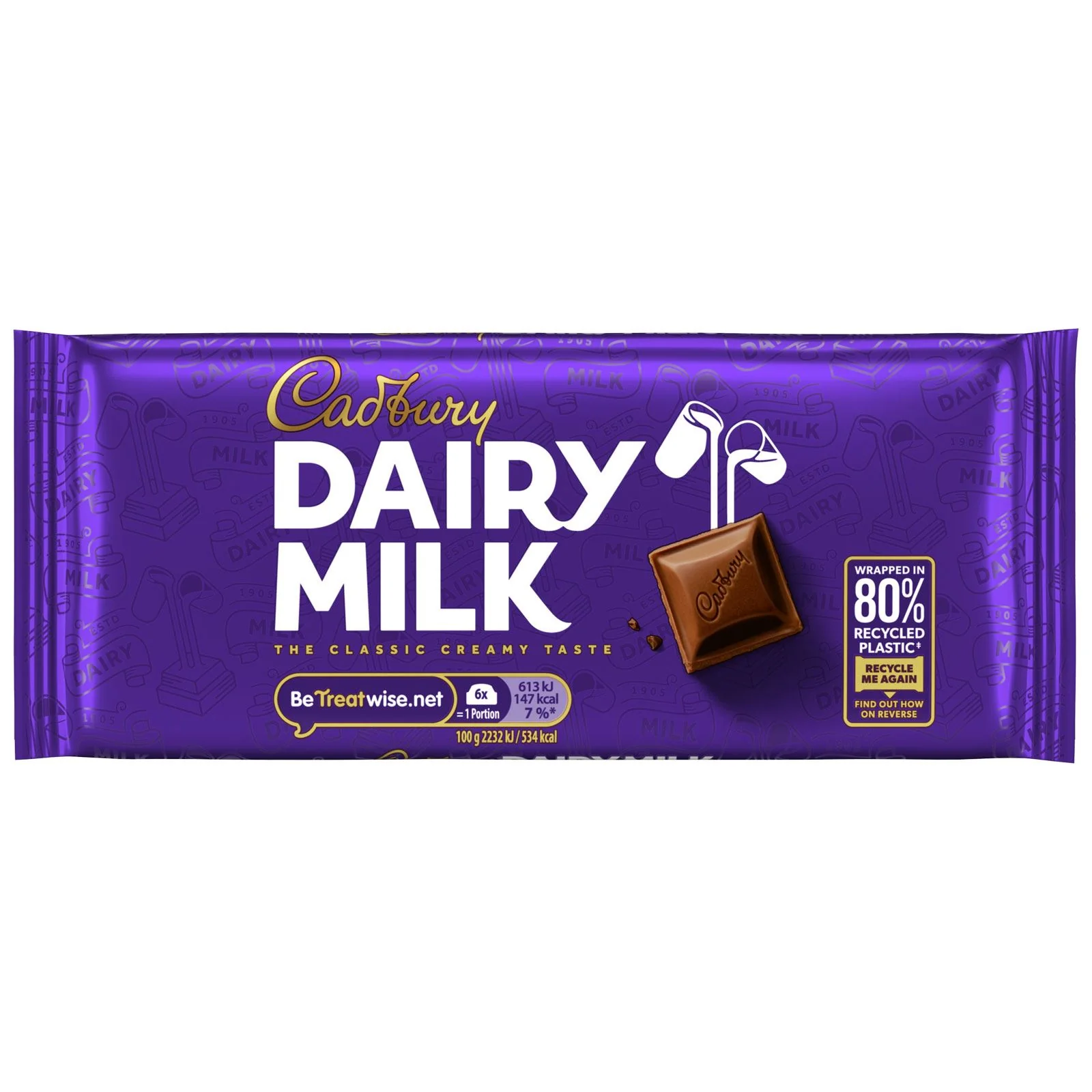 Cadbury Dairy Milk Chocolate Bar (21 x 110g) - Image 2