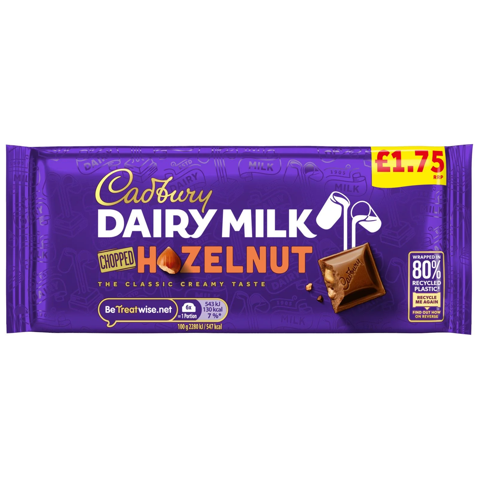 Cadbury Dairy Milk Chopped Nut Chocolate Bar (22 x 95g) - Image 2