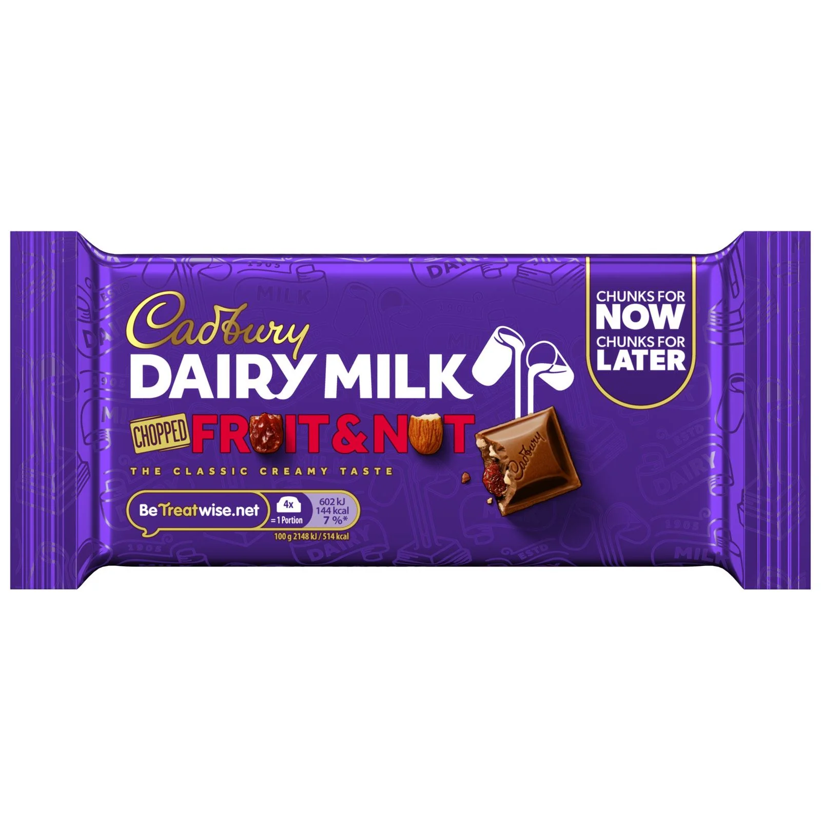 Cadbury Dairy Milk Fruit & Nut Chocolate Bar (22 x 56g) - Image 2