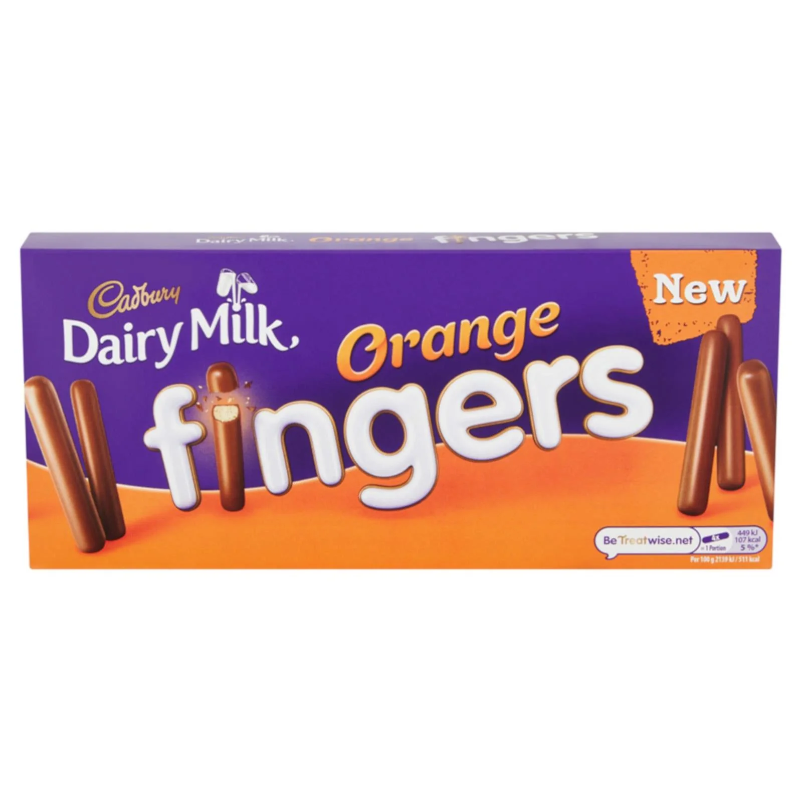 Cadbury Dairy Milk Orange Fingers Chocolate Biscuits 114g