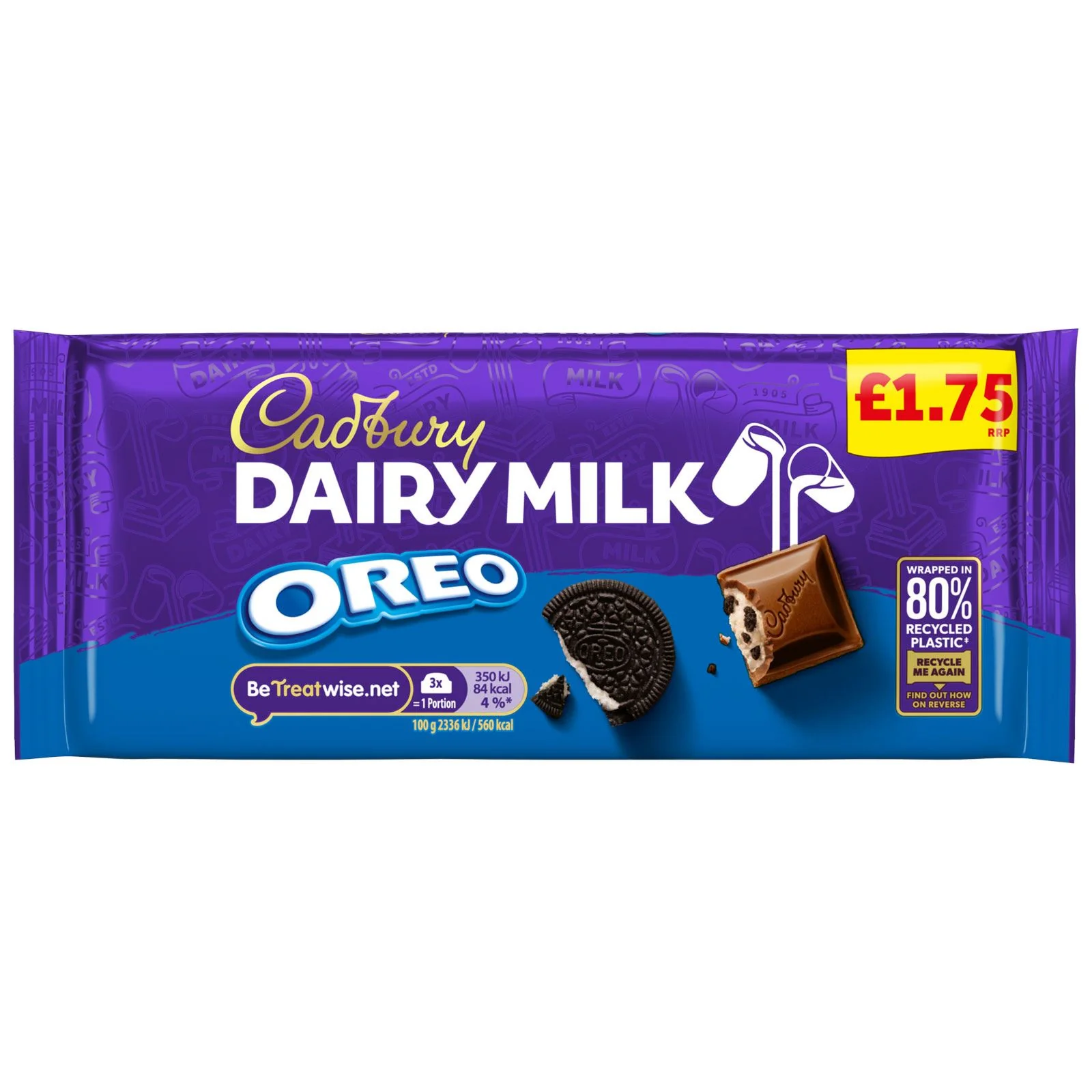 Cadbury Dairy Milk Oreo Chocolate Bar (17 x 120g) - Image 2