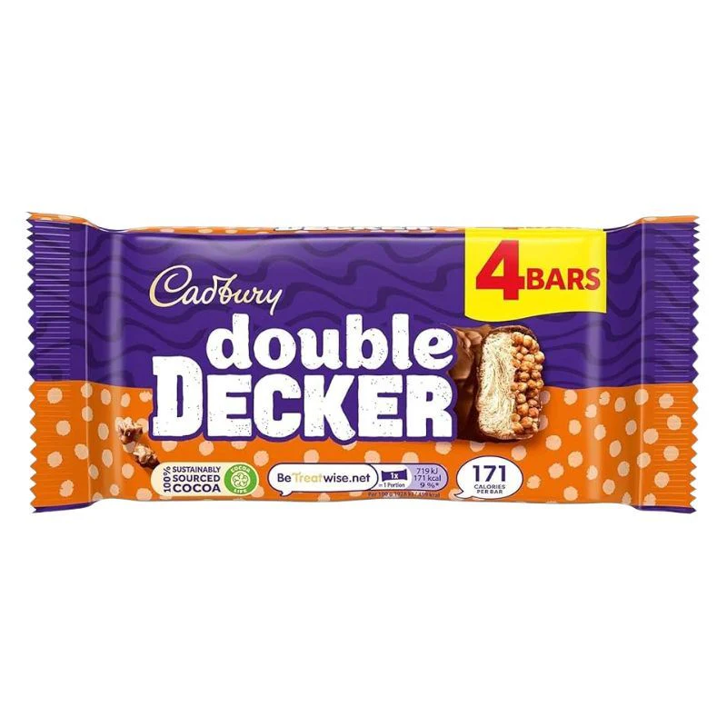 Cadbury Double Decker Chocolate Bar 4 Pack (8 x 149.2g) - Image 2