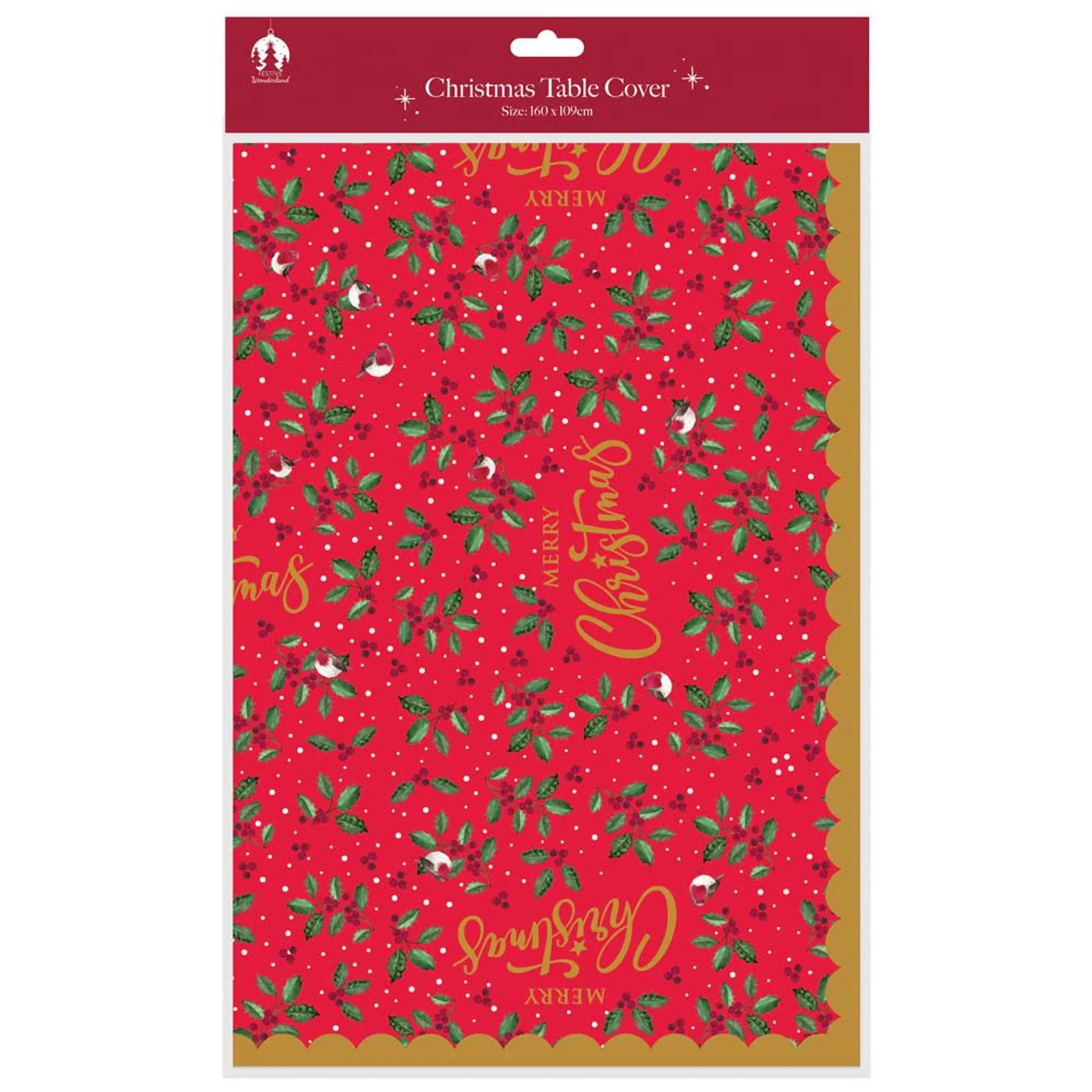 Christmas Paper Table Cover Traditional