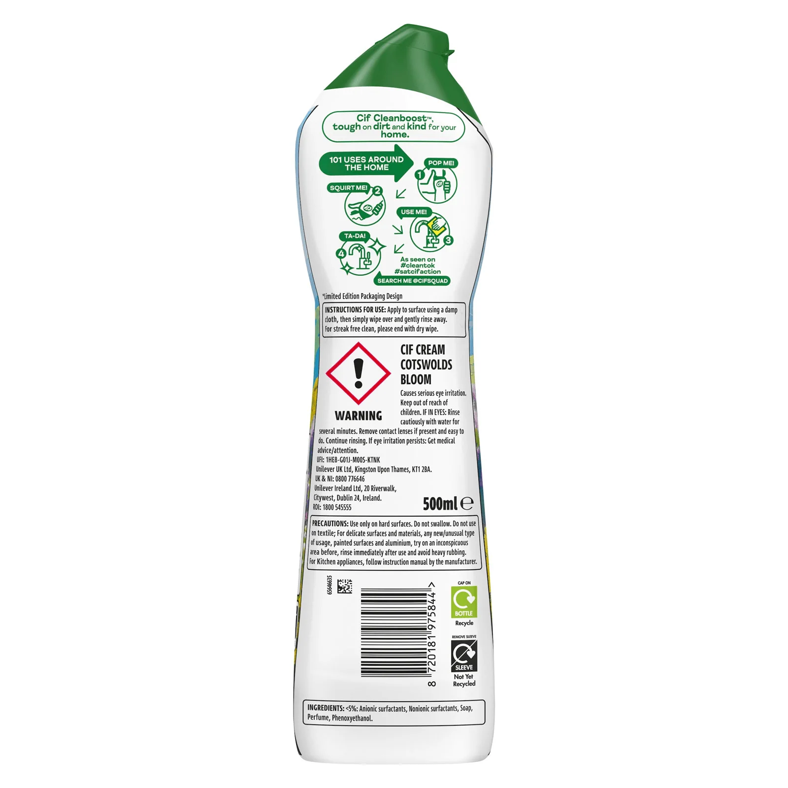 Cif Cream Cleaner Cotswold Bloom (500ml) - Image 2