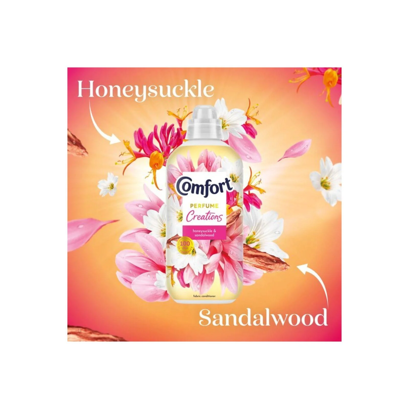 Comfort Creations Honeysuckle & Sandalwood Fabric Conditioner 26 washes - Image 3