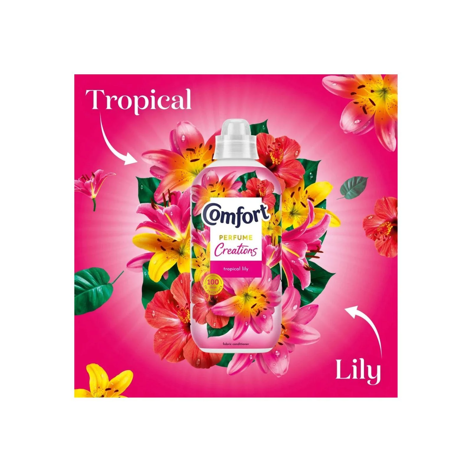 Comfort Fabric Conditioner Perfume Creations Tropical Lily, 26 W 780 ml - Image 4