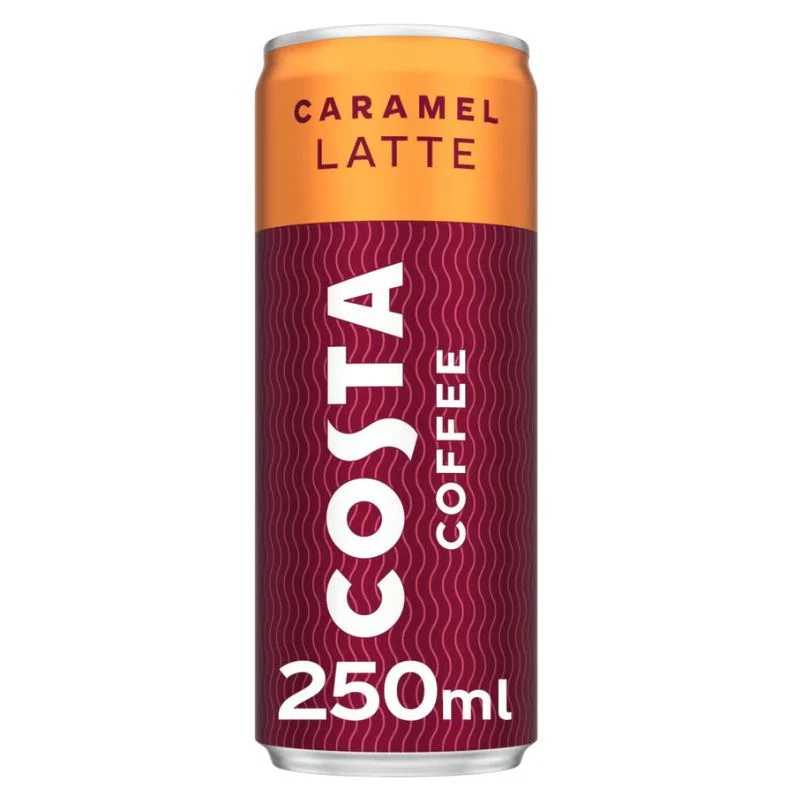 Costa Coffee Caramel Latte Iced Coffee Cans (12 x 250ml) - Image 2