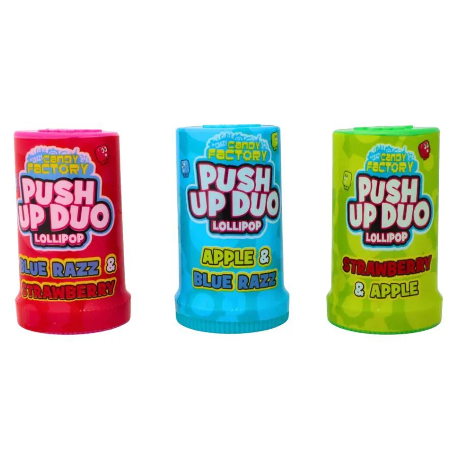 Crazy Candy Factory Push Up Duo Lollipop (12 x 24g) - Image 2
