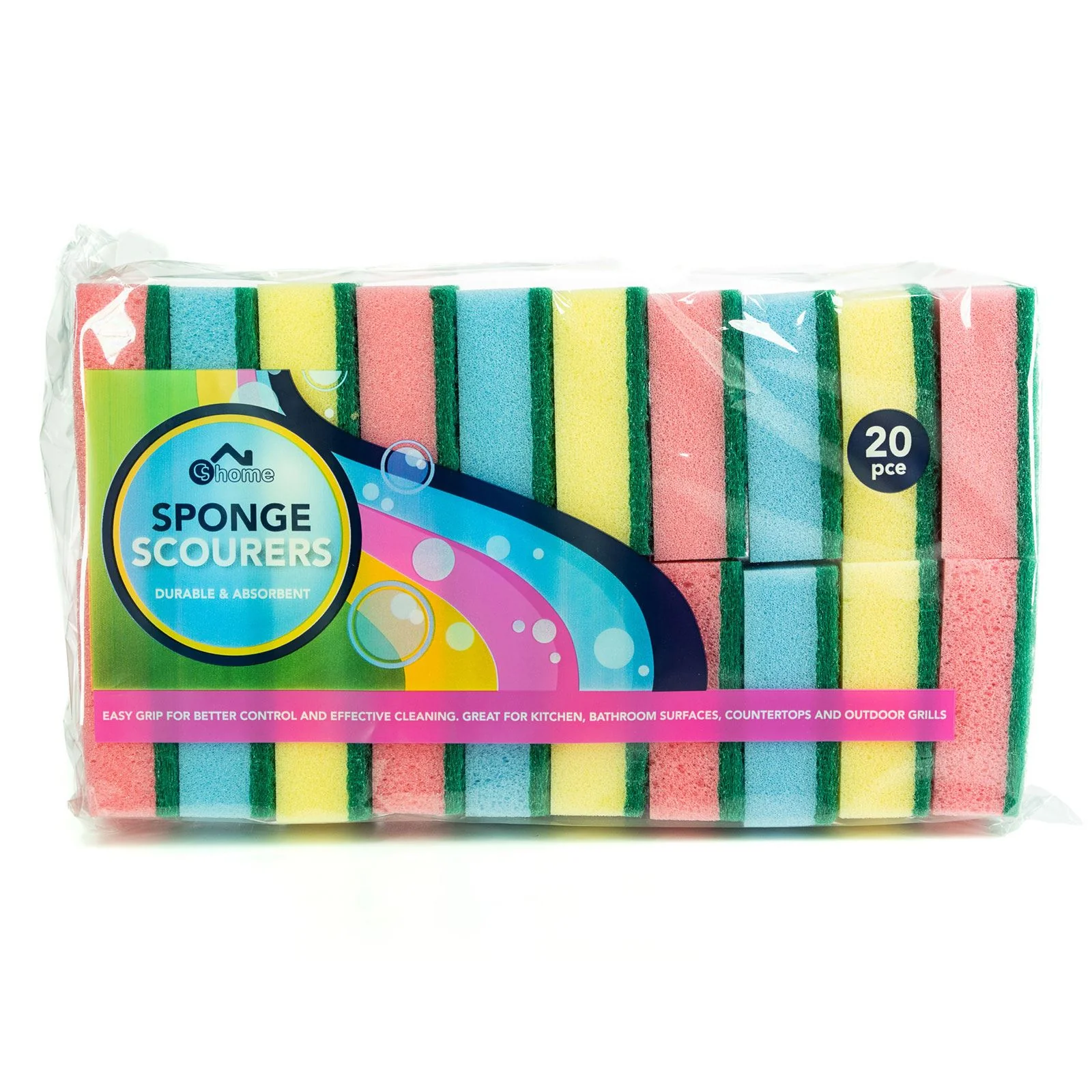 CS HOME SPONGE SCOURERS 20 Pack