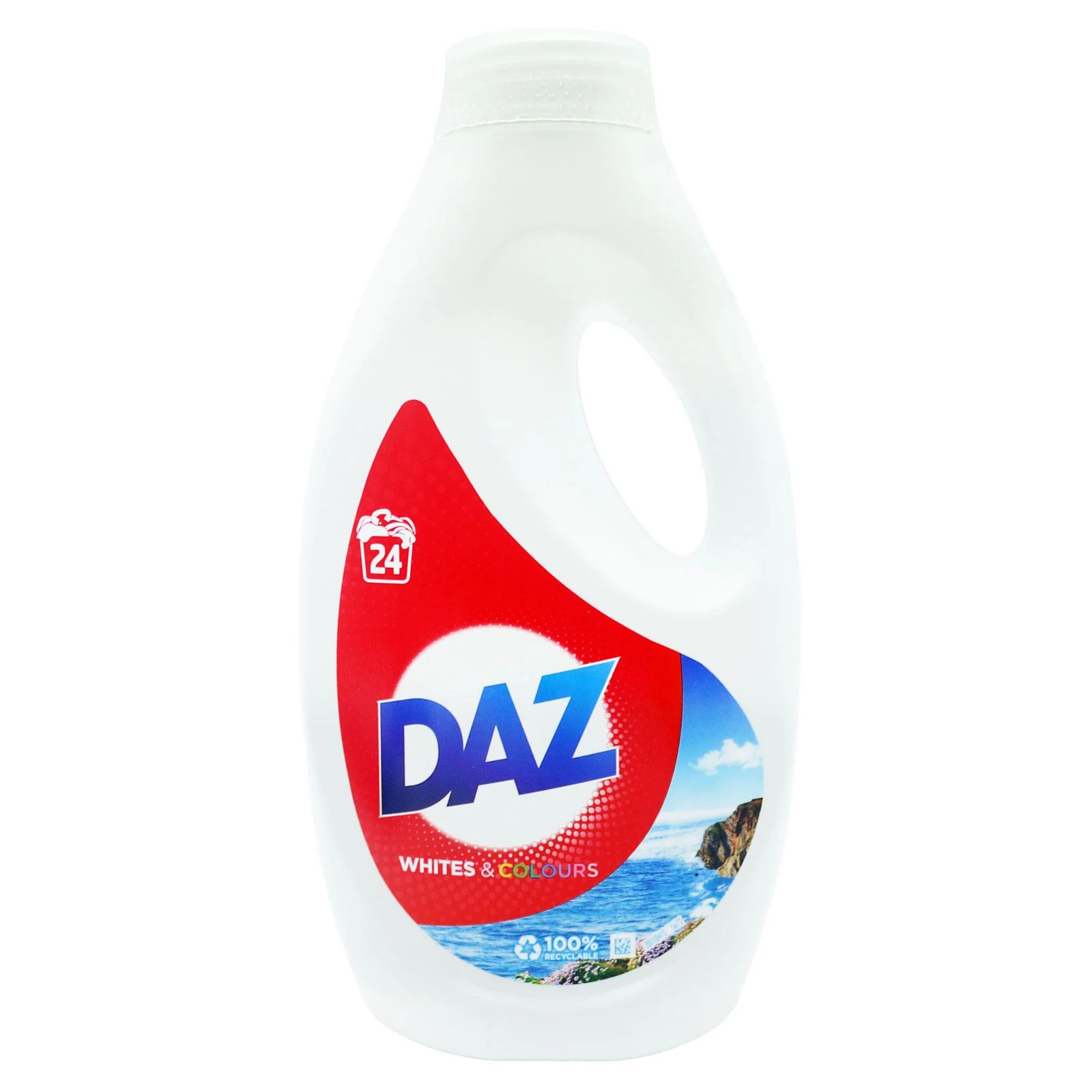 Daz Liquid Laundry Detergent Whites & Colours, 24 Washes 840ml