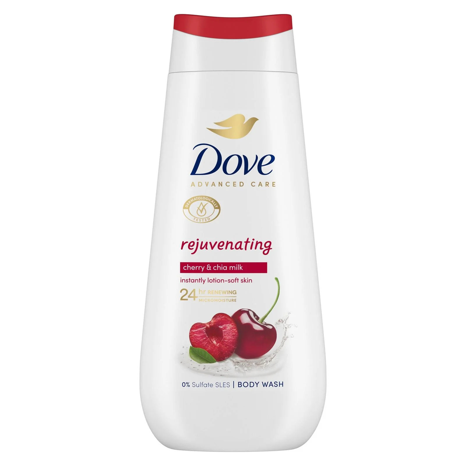 Dove Rejuvenating Cherry & Chia Milk Body Wash (225ml)