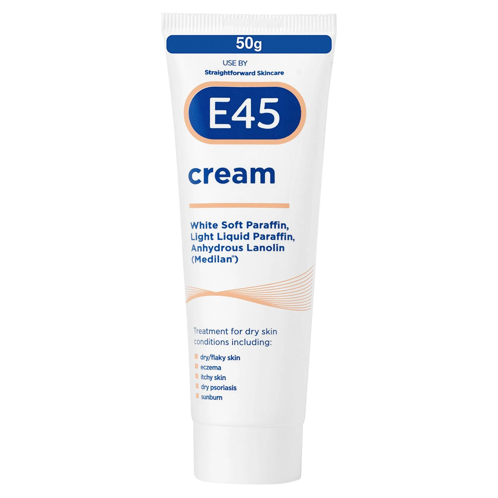 E45 Moisturiser Body Cream for Dry Skin & Eczema (50g)