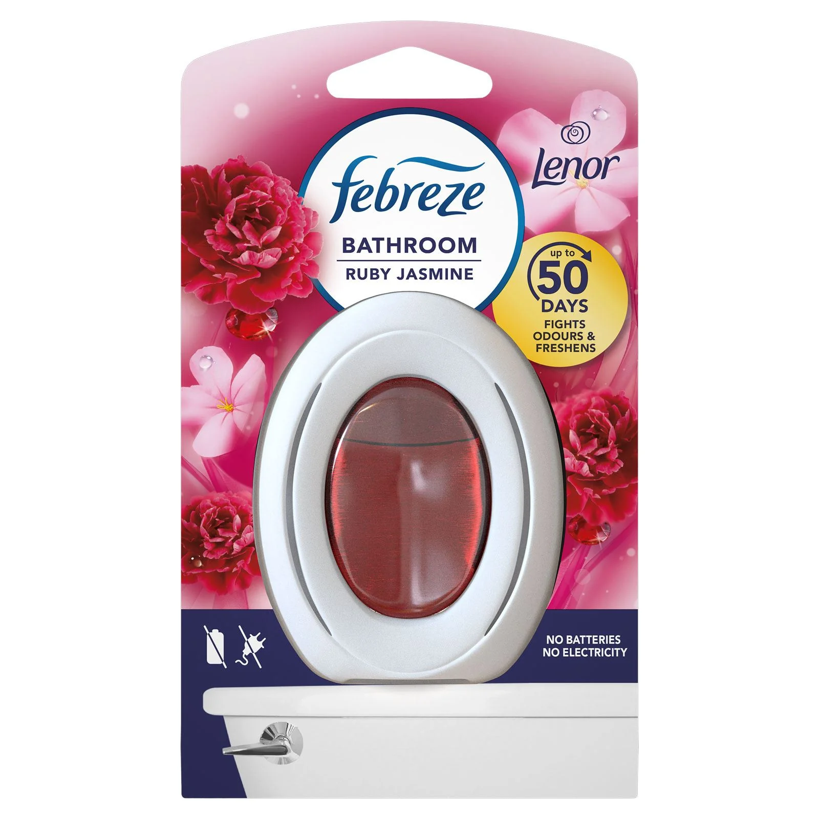 Febreze Bathroom, Continuous Air Freshener Lenor Ruby Jasmine 7.5ml