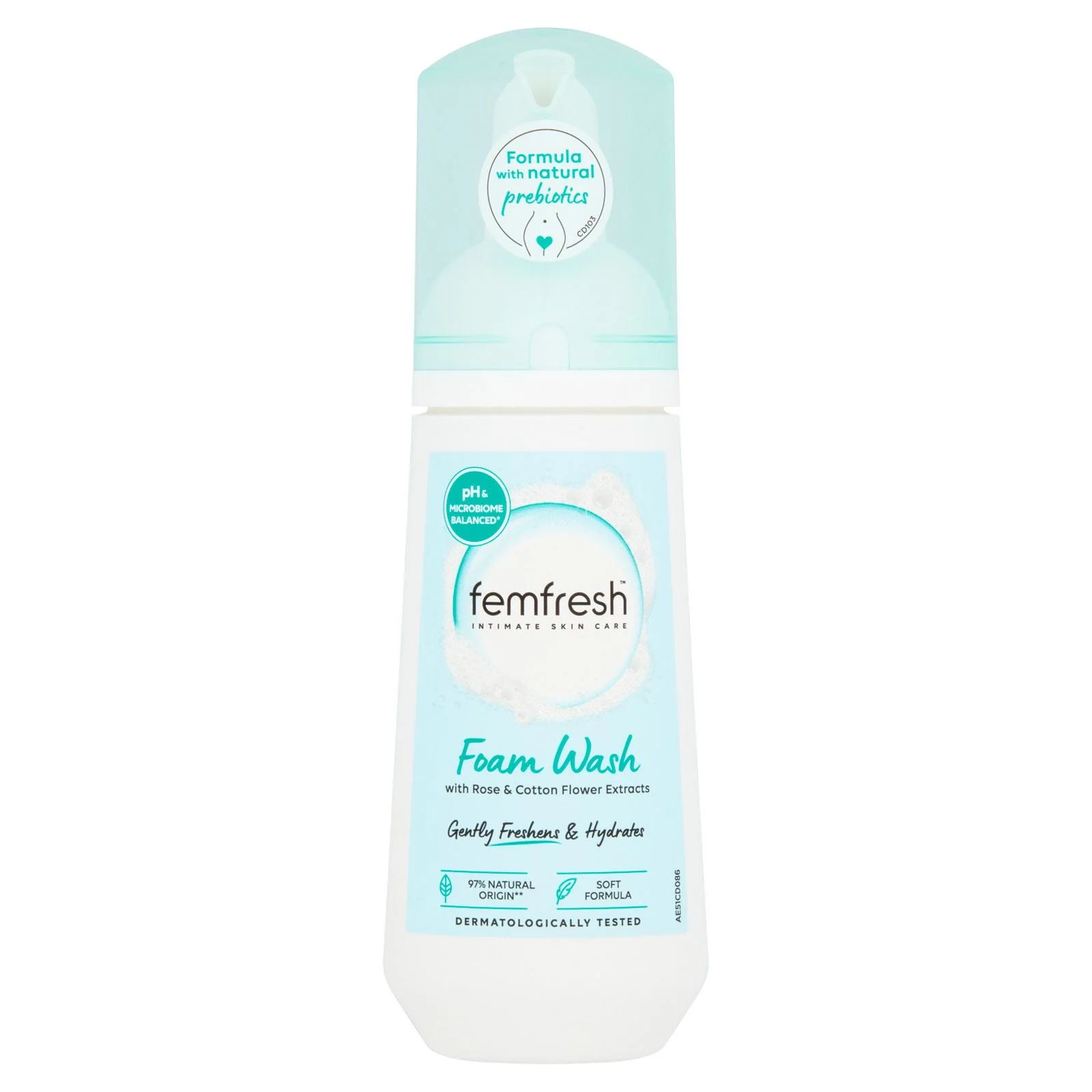 Femfresh Rose & Cotton Flower Extract Feminine Foam Wash (150ml)