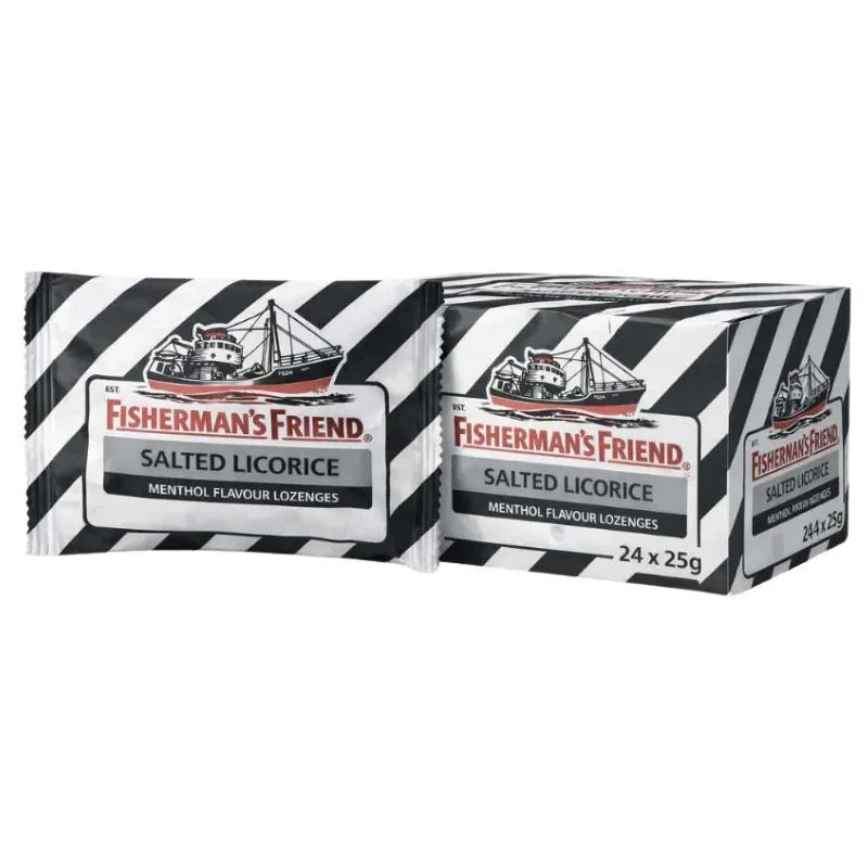 Fisherman's Friend Salted Licorice Menthol Flavour Lozenges (24 x 25g)