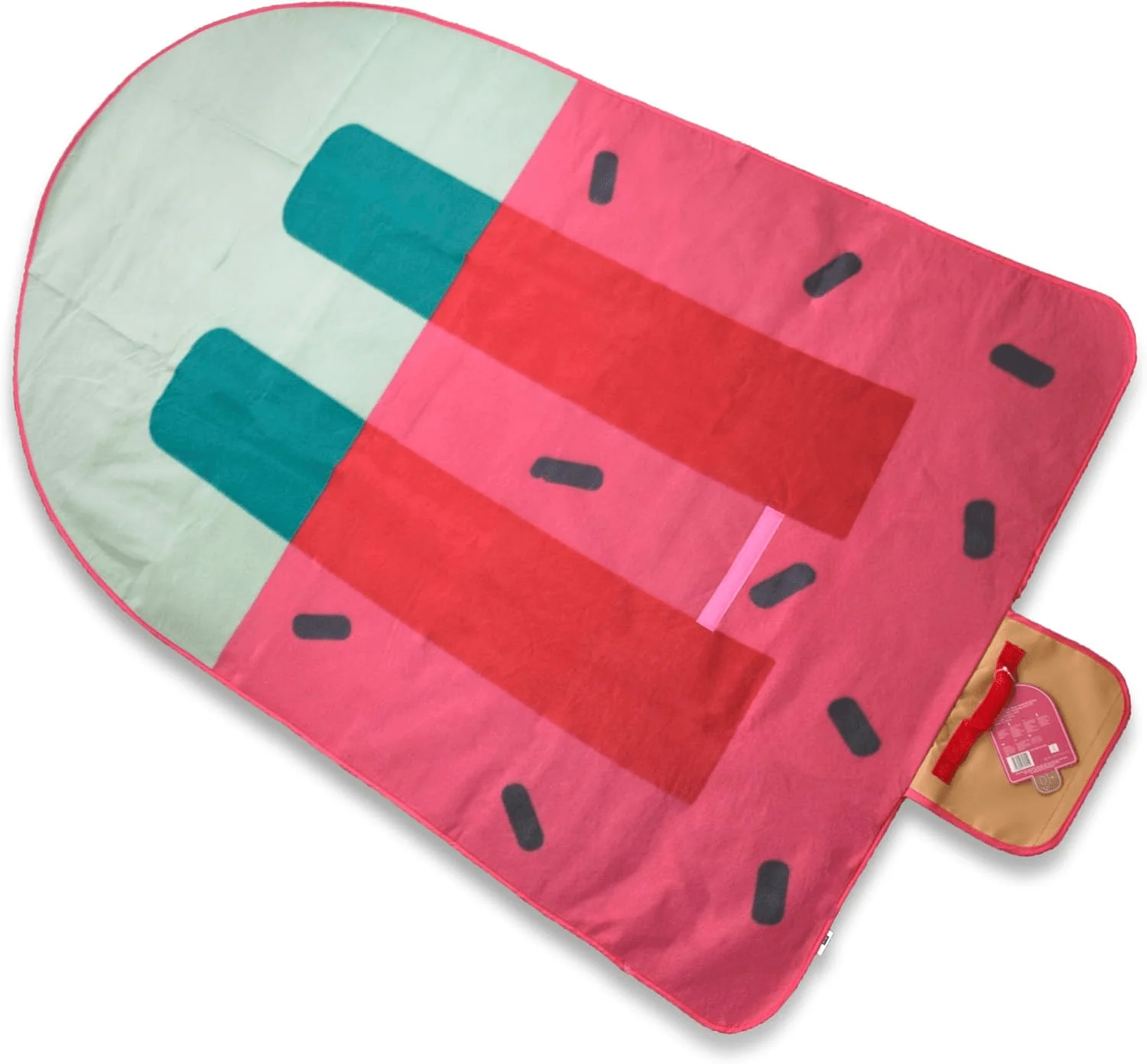 Gift Republic Ice Lolly Picnic Rug, 18x36 cm (Rectangular) - Lolly Shaped Blanket - Image 2