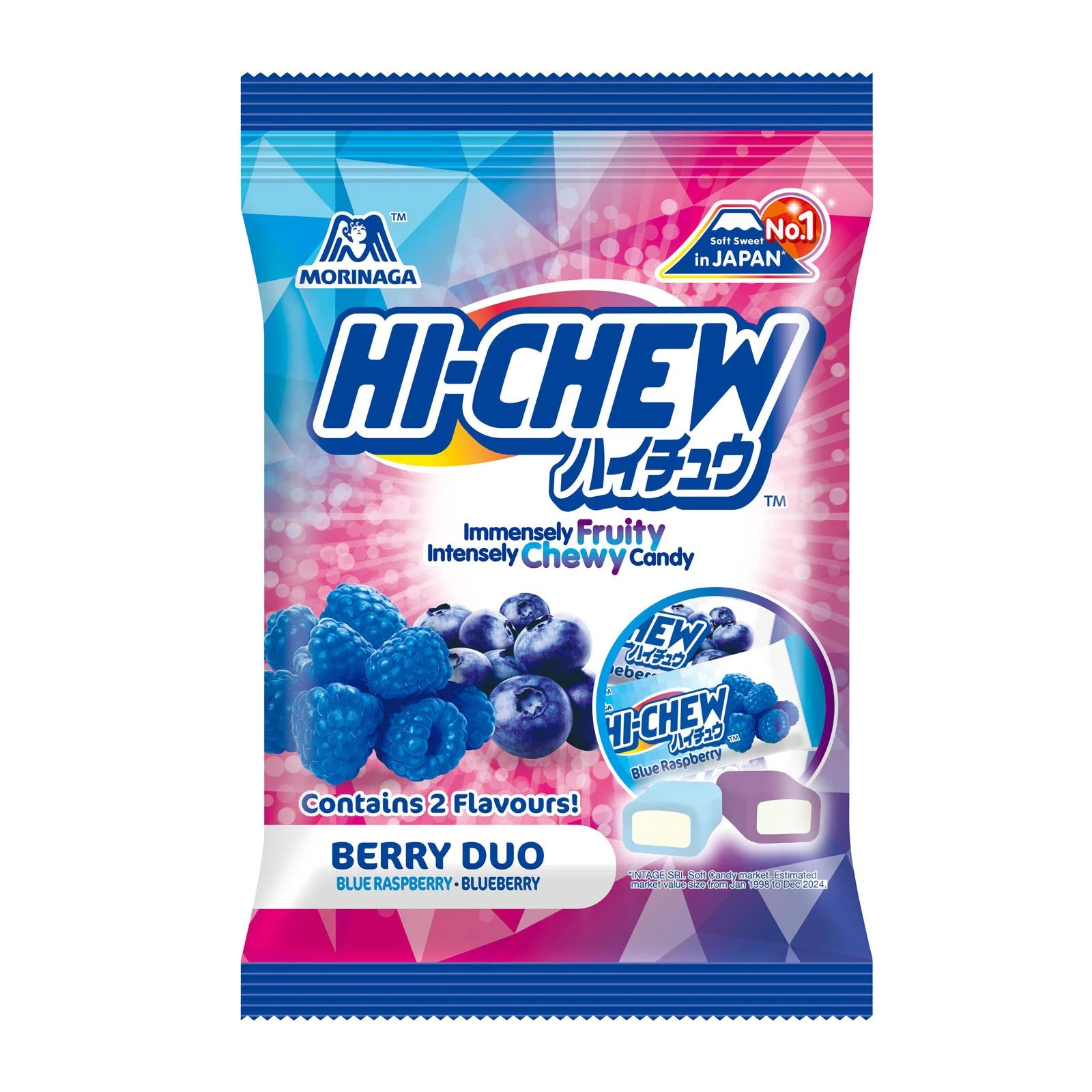Hi-Chew Berry Mix Bag, Blue Raspberry & Blueberry (12 x 80g) - Image 2