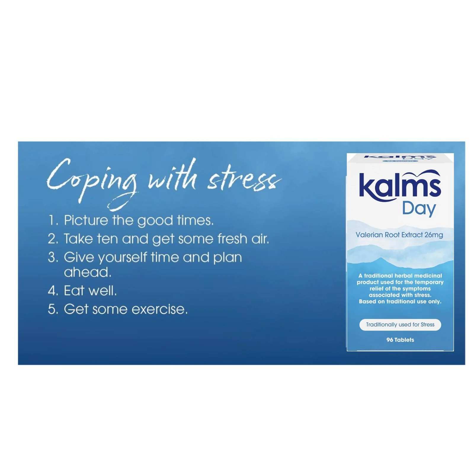 Kalms Day - Traditional Herbal Medicinal Temporary Relief of Symptoms associated with Stress, 96 Tablets - Image 2