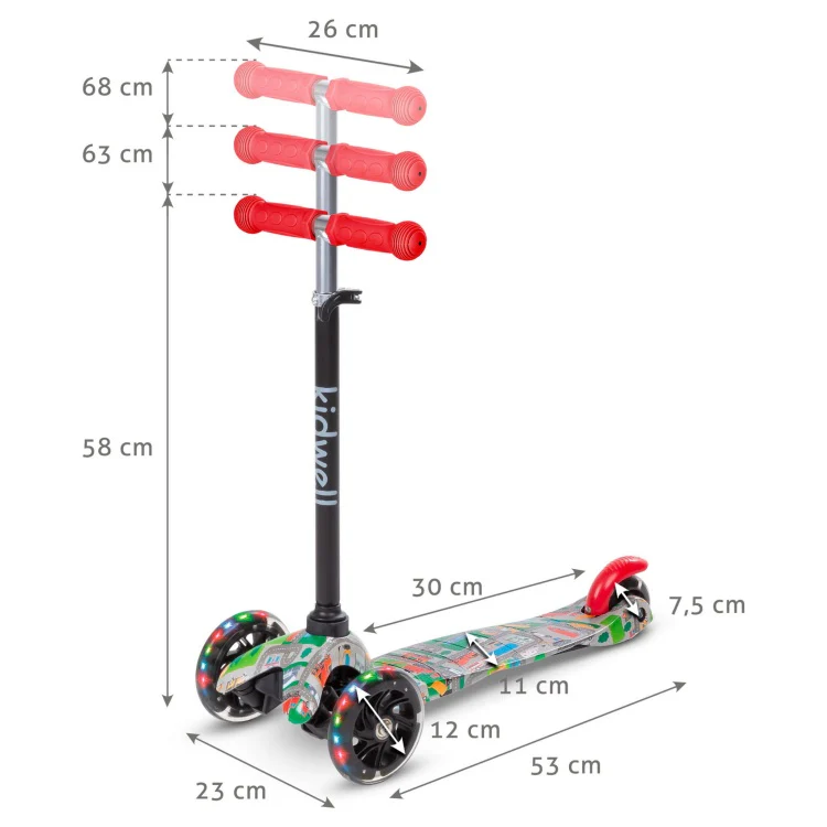 Kidwell 3 Wheeled Light Up Balance Scooter (Uno City) - Image 3
