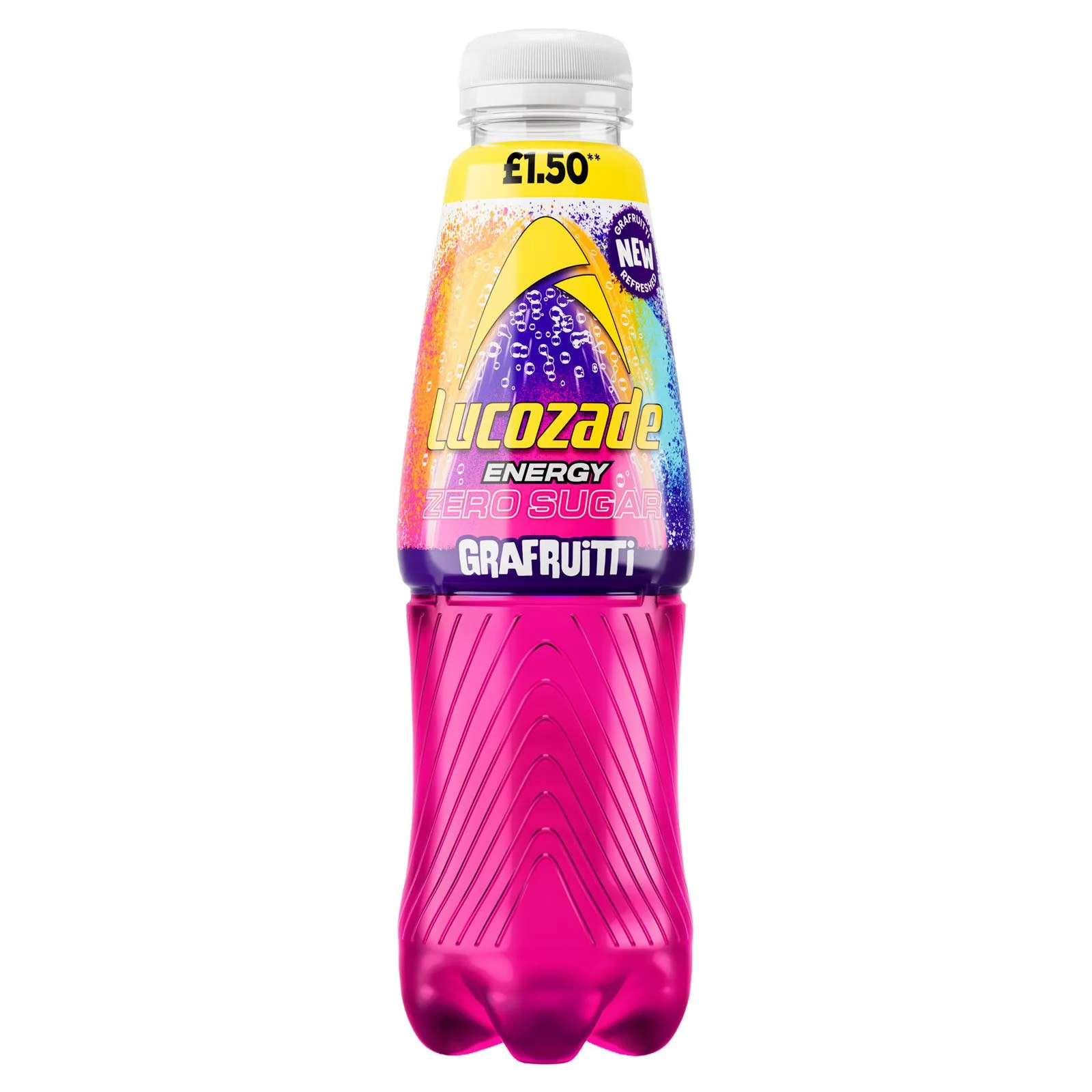 Lucozade Energy Zero Sugar Drink Grafruitti (12 x 500ml) - Image 2