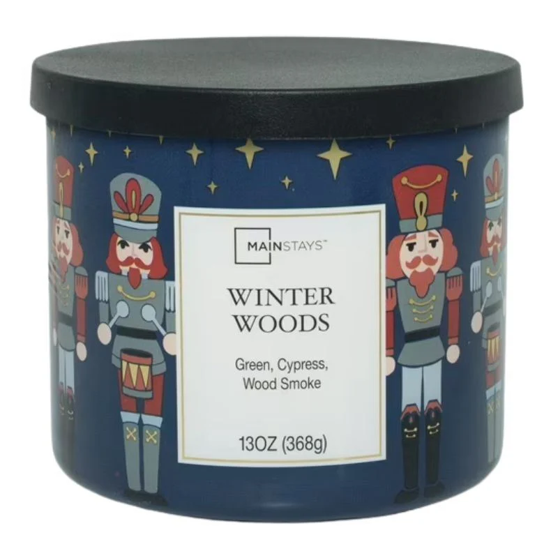Mainstays Scented 3-Wick Jar Candle, Winter Woods, 13 oz