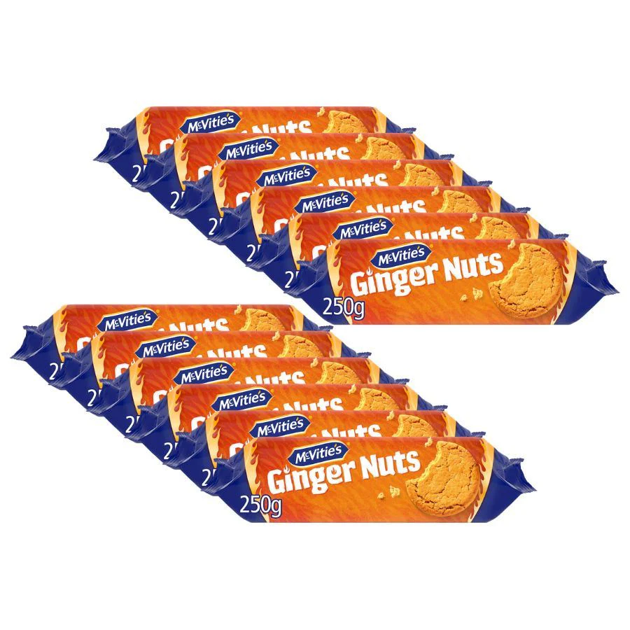 McVitie's Ginger Nuts Biscuits (12 x 250g)