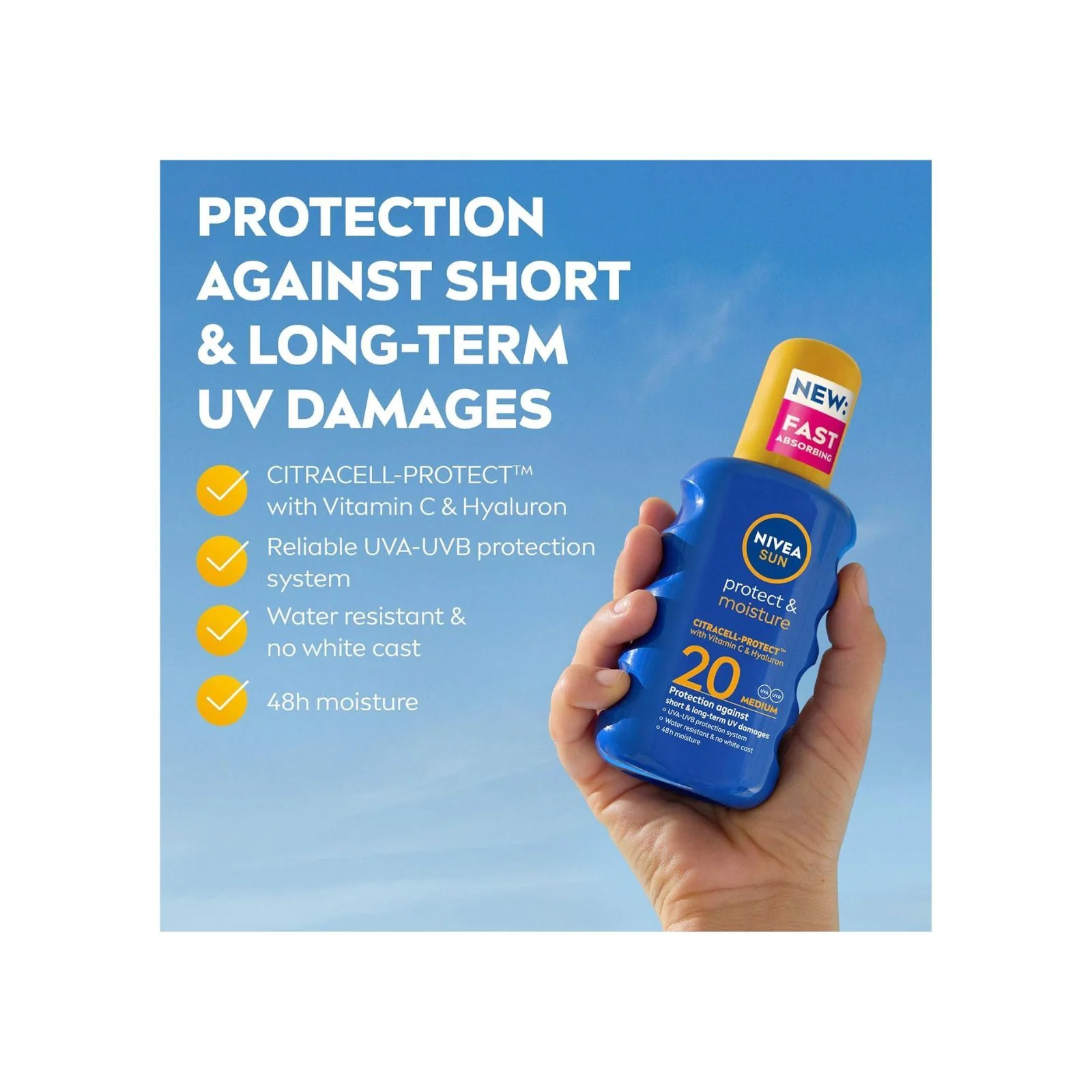 NIVEA Sun Kids Protect & Moisture UV Protection, Water Resistant SPF 20 - Image 2