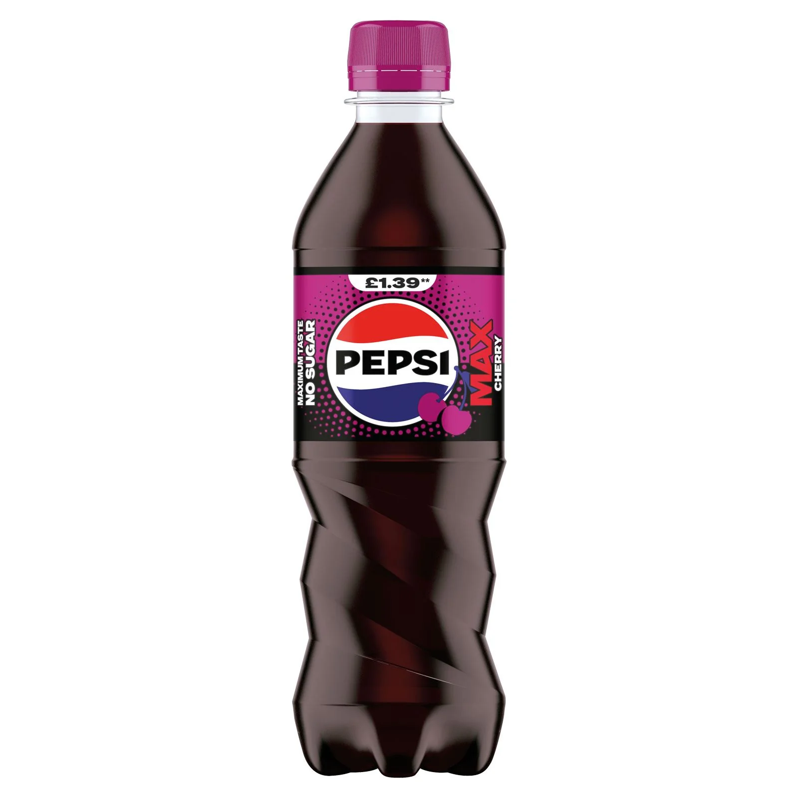 Pepsi Max Cherry Bottles Zero Sugar (12 x 500ml) - Image 2