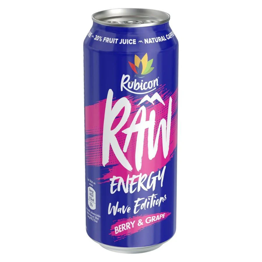 Rubicon Raw Berry & Grape Energy Drink (12 x 500ml) - Image 2