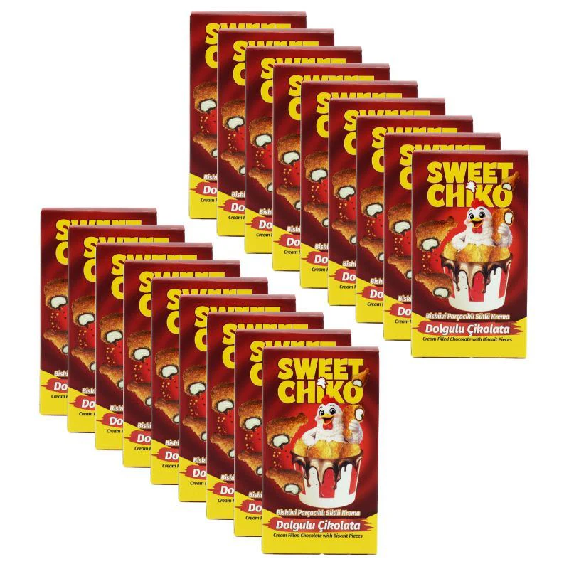 Sweet Chiko Chocolate Chicken Leg With Biscuit Pieces (18 x 50g)