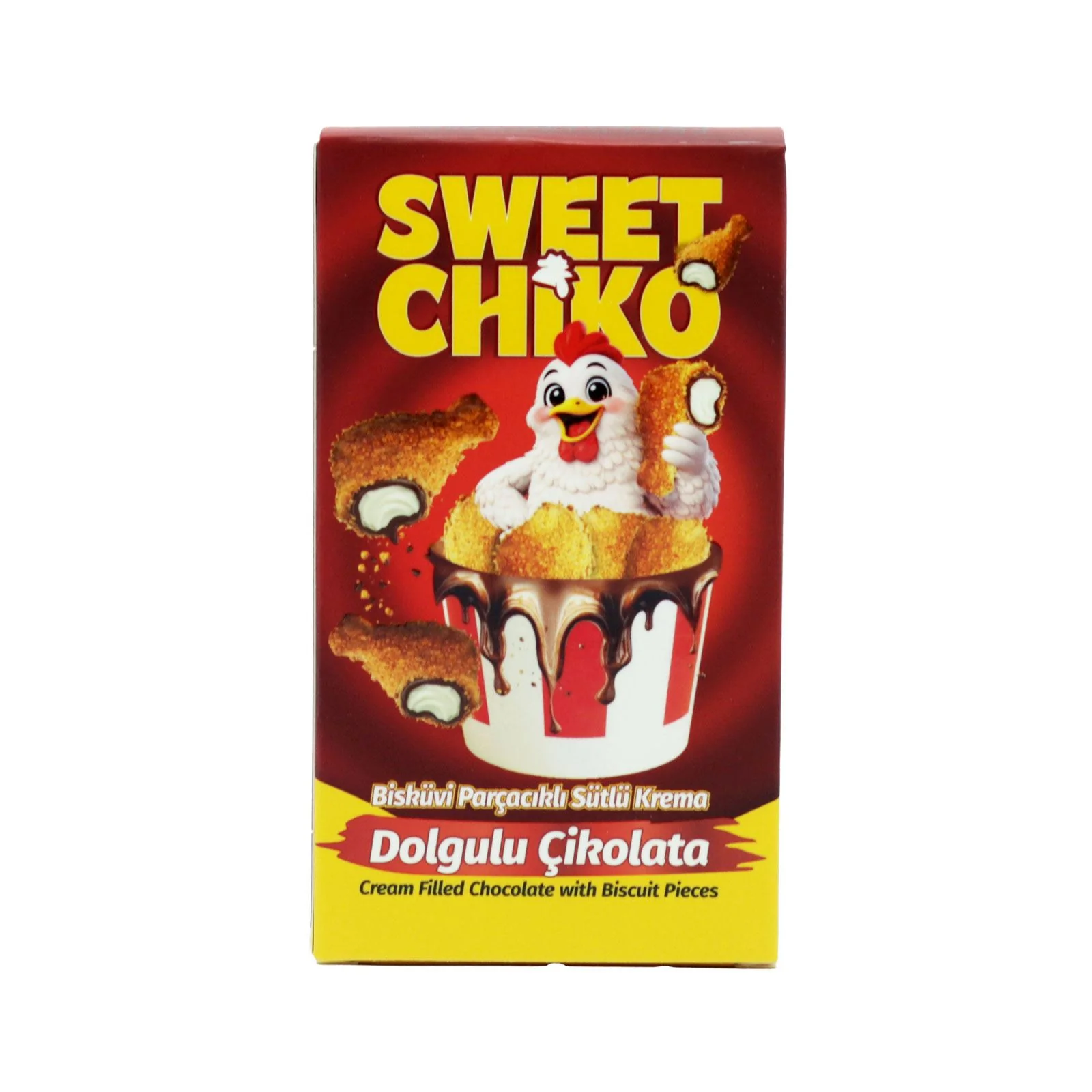 Sweet Chiko Chocolate Chicken Leg With Biscuit Pieces (18 x 50g) - Image 2