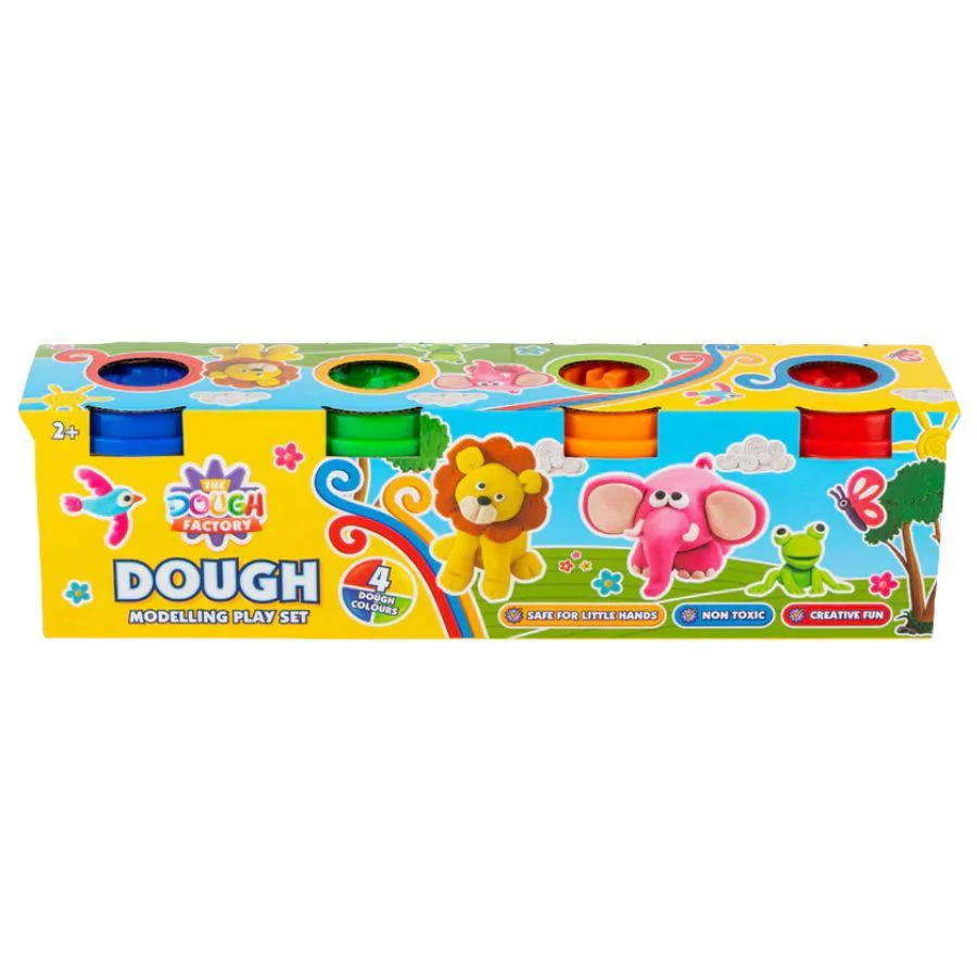 The Dough Factory Dough Modelling Play Set 4 Pack