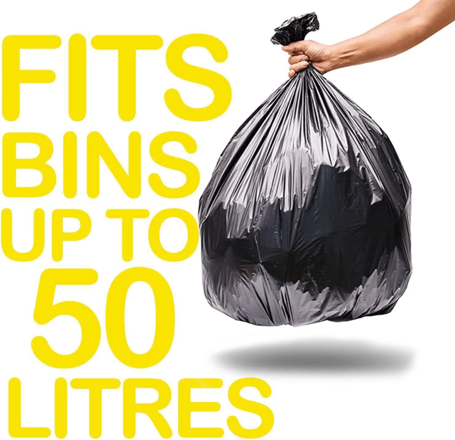 Tidyz Extra Strong 40 Black Refuse Sacks, 50L - Image 4
