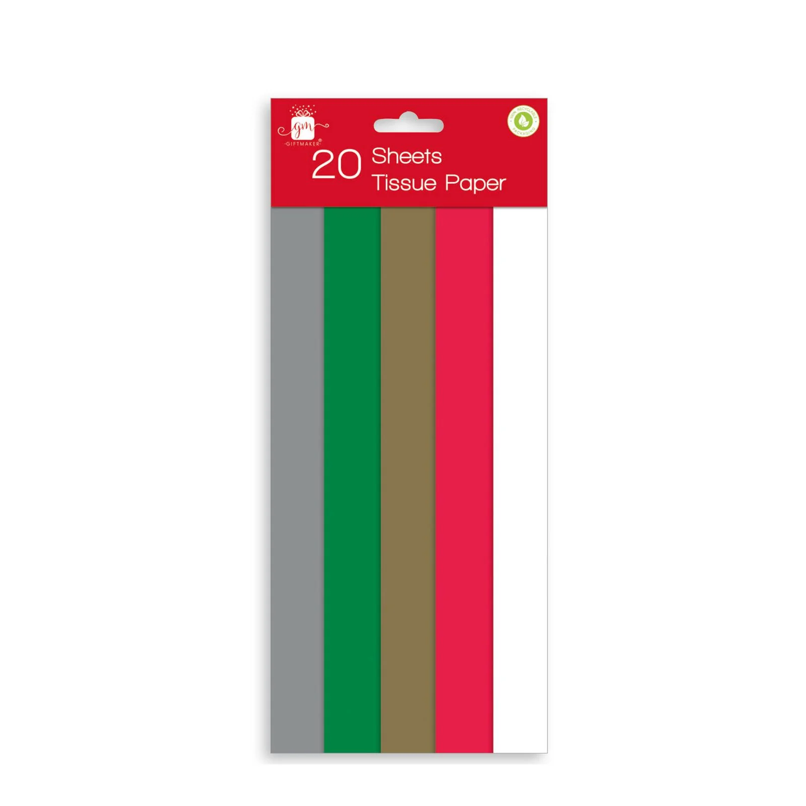 Xmas Tissue Paper Assorted Colours 20 Sheets