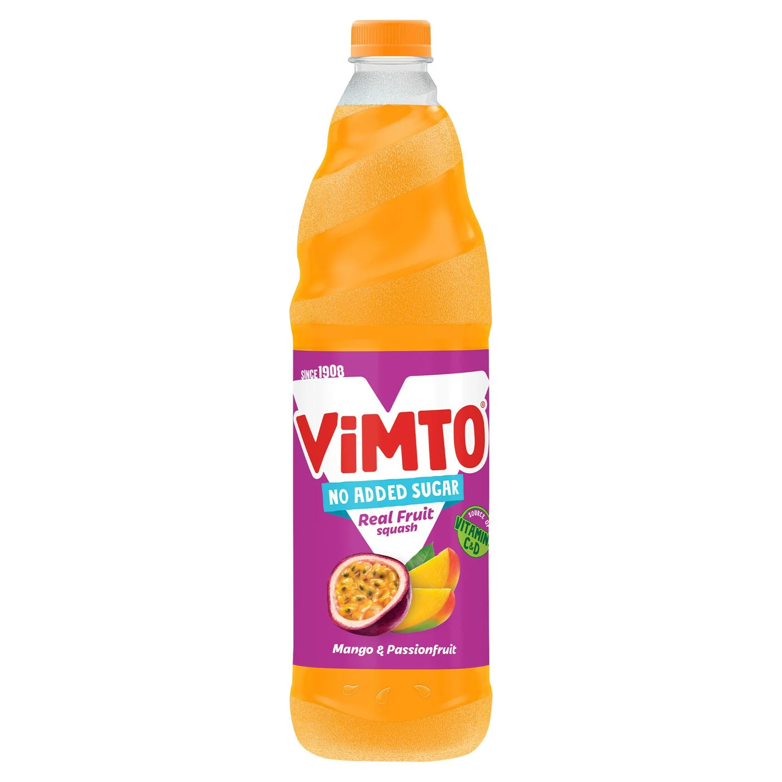 Vimto Mango and Passionfruit Squash Fruit Juice, No Added Sugar (12 x 1L) - Image 2