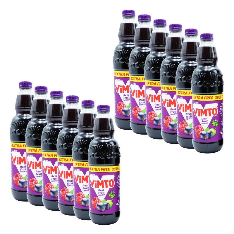 Vimto Original Fruit Juice Cordial No Added Sugar (12 x 1L)