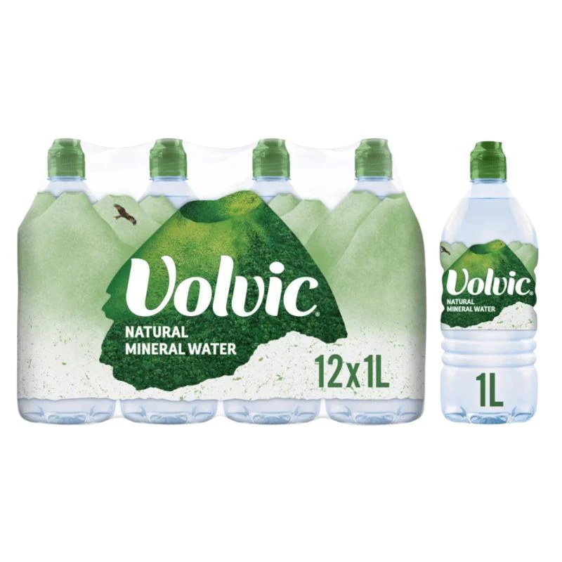 Volvic Natural Bottled Mineral Still Water (12 x 1L)